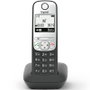 Gigaset A690 - Teléfono Inalámbrico DECT Analógico con Manos Libres, Bloqueo de Llamadas, Pantalla Grande Iluminada de 2 Pulgadas, Agenda 100 Contactos, ECO DECT - Negro